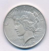Amerikai Egyesült Államok 1922. 1$ Ag "Béke" T:VF patina, ph. USA 1922. 1 Dollar Ag "Peace" C:VF patina, edge error Krause KM#150