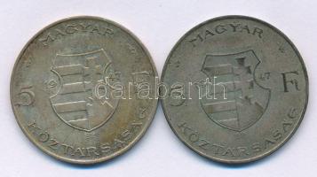 1947. 5Ft Ag "Kossuth" (2x) T:VF,F patina
Adamo F8.1
