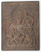 Ikon rézlemezen, 17x13 cm