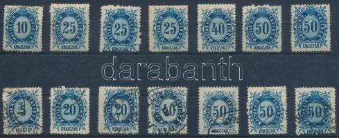 1874 14 db távírdabélyeg (21.200)