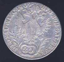 Ausztria 1809A 20Kr Ag II.Ferenc T:2-/3