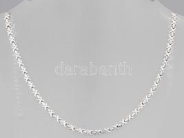 Ezüst (Ag) X-mintás nyaklánc, h: 45 cm, jelzett, nettó 15,1g