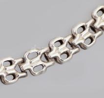 Ezüst (Ag) fantáziaszemes áttört nyaklánc, h. 42 cm, jelzett, nettó 13g