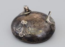 Ezüst (Ag) fűszerkínáló, jelzett, mesterjeles, nettó 34,7g