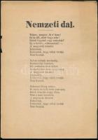 cca 1948 (?) Nemzeti dal fakszimile nyomtatvány, apró lapszéli sérülésekkel, 29,5x21 cm