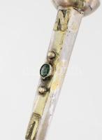 1857 Ezüst (Ag) tóramutató, 14 zolotniki jel, mesterjegyes, h: 33 cm, bruttó 87g