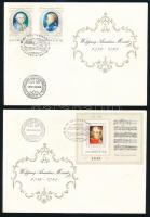 1991 Bélyegnap vágott sor és vágott blokk 2 db FDC-n