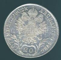 Ausztria/magyar verdejel 1802B 20Kr Ag II.Ferenc T:2/3