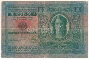 1912. 100K "1910 79250", kiolvashatatlan bélyegzéssel T:VG