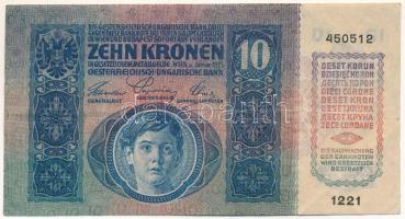 1915. 10K piros "MAGYARORSZÁG" felülbélyegzéssel T:F Adamo K11