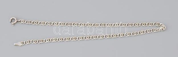 Ezüst (Ag) duplaszemes bokalánc, h: 26 cm, jelzett, nettó 2,6g