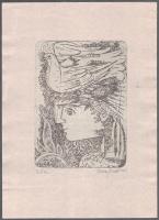 Olvashatatlan jelzéssel: Béke. Hidegtű, papír. 20,5x15 cm