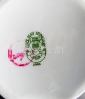 Zsolnay Pompadour mintás teás és kávés készlet, egy cukortartóval, kiöntővel, kannával, jelzett, hib...