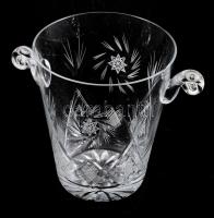 Kristály jeges vödör, hibátlan m: 14 cm