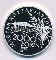 1997. 2000Ft Ag "Régi balatoni hajók / Helka és Kelén" tanúsítvánnyal, kapszulában T:PP Adamo EM146