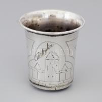 Ezüst (Ag) keresztelőpohár, jelzett, nettó 42g