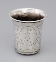 Ezüst (Ag) keresztelőpohár, jelzett, nettó 42g