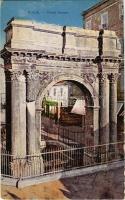 1913 Pola, Pula; Porta Aurea / Ancient Roman triumphal arch. G. Fano 1912/13. Photochrom (EK)