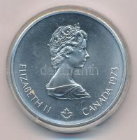 Kanada 1973. 10$ Ag "Montreali Olimpia - Montreal látképe" kapszulában T:UNC Canada 1973. 10 Dollars Ag "Montreal Olympic Games - Montreal Skyline" in capsule C:UNC Krause KM#87