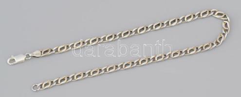 Ezüst (Ag) duplaszemes bokalánc, h: 26 cm, jelzett, nettó 4,3g