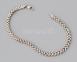 Ezüst (Ag) fantáziaszemes karkötő, h: 19,5 cm, nettó 3,8g