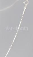 Ezüst (Ag) pálcikás-golyós nyaklánc, h: 45 cm, jelzett, nettó 3,4g