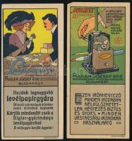 Rigler József Ede Papírneműgyár R.T. Budapest, 2 db számolócédula