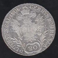 Ausztria/magyar verdejel 1805E 20Kr Ag II.Ferenc T:2-/3