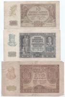 Lengyelország / Német megszállás 1940. 10Zl + 20Zl + 100Zl T:F, VG szakadások, kis ragasztás Poland / German Occupation 1940. 10 Zlotych + 20 Zlotych + 100 Zlotych C:F, VG tears, one taped Krause P#94, P#95, P#97