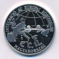1993. 500Ft Ag "Integráció az EU-ba - ECU" tanúsítvánnyal T:PP Adamo EME34