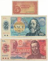 Csehszlovákia DN(1945) 5K + 1987. 50K + 1988. 20K T:F-VG Czechoslovakia ND(1945) 5 Korun + 1987. 50 Korun + 1988. 20 Korun C:F-VG Krause P#59, P#95, P#96