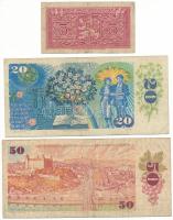 Csehszlovákia DN(1945) 5K + 1987. 50K + 1988. 20K T:F-VG
Czechoslovakia ND(1945) 5 Korun + 1987. 50...