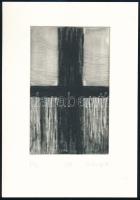 Károlyi Zsuzsanna (1954-): Kép. Rézkarc, papír, jelzett, 1/1 számozással. 14x9 cm