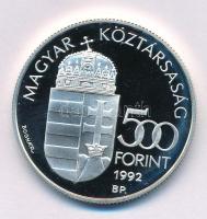 1992. 500Ft Ag "Telstar 1" kapszulában, tanúsítvánnyal T:PP Adamo EM127