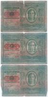 1915. 10K egyik oldal német, másik oldal magyar + Ausztria 1919(1912) 100K (3x) mindkét oldal német ...