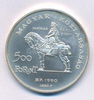 1990. 500Ft Ag "Mátyás király / Beatrix" kapszulában T:BU Adamo EM113