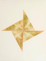 Nagy Gábor György (1966-): Rotáció VI. Hidegtű, papír, jelzett, művészpéldány E.A. V/X számozással, 47×46,5 cm