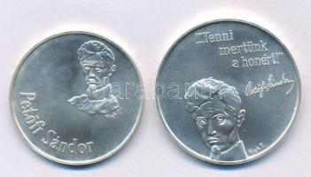 1973. 50Ft Ag + 100Ft Ag "Petőfi" pár T:BU Adamo EM41, EM42