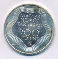 1989. 500Ft Ag "Nyári olimpia - Barcelona" kapszulában T:BU patina Adamo EM110