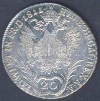 Ausztria/magyar verdejel 1811E 20Kr Ag II.Ferenc T:2/3