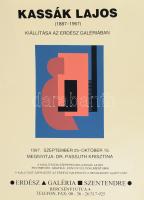1997 Kassák Lajos kiállítása az Erdész Galériában, Szentendre, 2 db különféle plakát, lapszéli kiseb...
