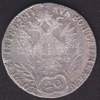 Ausztria/magyar verdejel 1814E 20Kr Ag II.Ferenc T:2-/3