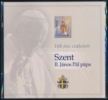 2020 100 éve született Szent II. János Pál pápa bélyegszett