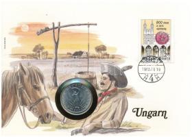 Magyarország 1980. 10Ft Ni felbélyegzett borítékon, bélyegzéssel, német nyelvű leírással T:UNC,AU Hungary 1980. 10 Forint Ni in envelope with stamp, with German description C:UNC,AU
