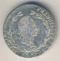 Ausztria/magyar verdejel 1830C 20Kr Ag II.Ferenc T:2/3 juszt.