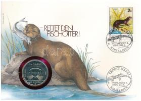 Magyarország 1985. 100Ft alpakka "Természetvédelem - Vidra" felbélyegzett, alkalmi bélyegzéssel T:BU Hungary 1985. 100Ft "Environmental Protection - Otter" in envelope with stamp C:BU