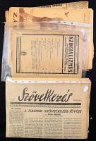 1909-1945 Vegyes újság tétel, 16 db, közte Szövetkezés I. évf. 1. sz. Változó állapotban, közte több sérült is!
