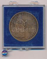 Bognár György (1944-) 1985. "M. Theresia alapíttatott 1773-1985 / Bizományi Áruház Vállalat - BÁV 40 év 1945-1985" kétoldalas bronz emlékérem eredeti plombált "ÁPV" műanyag tokban (42,5mm) T:UNC Adamo NK1