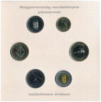 2010. 5Ft-200Ft (6xklf) + Emlékérem "Baby Coin Set - Születési évem pénzérméi" forgalmi so...