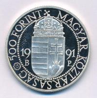 1991. 500Ft Ag "II. János Pál pápa látogatása" T:AU (eredetileg PP) Adamo EM120